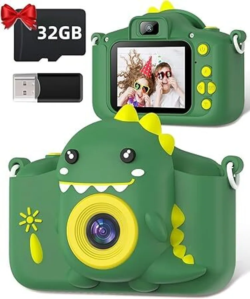 Premier appareil photo enfant antichoc 1080P avec stockage 32 Go