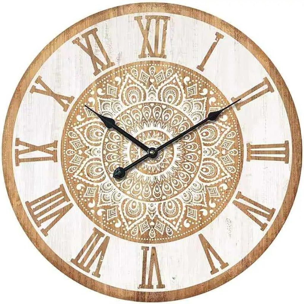 Autronic Hodiny nástěnné - pr. 34 cm MDF motiv mandaly Obrázok produktu 