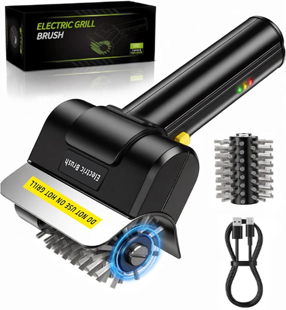 Elektrische Grillreiniger BBQ Bürste kabellos, 2000mAh Produktbild 