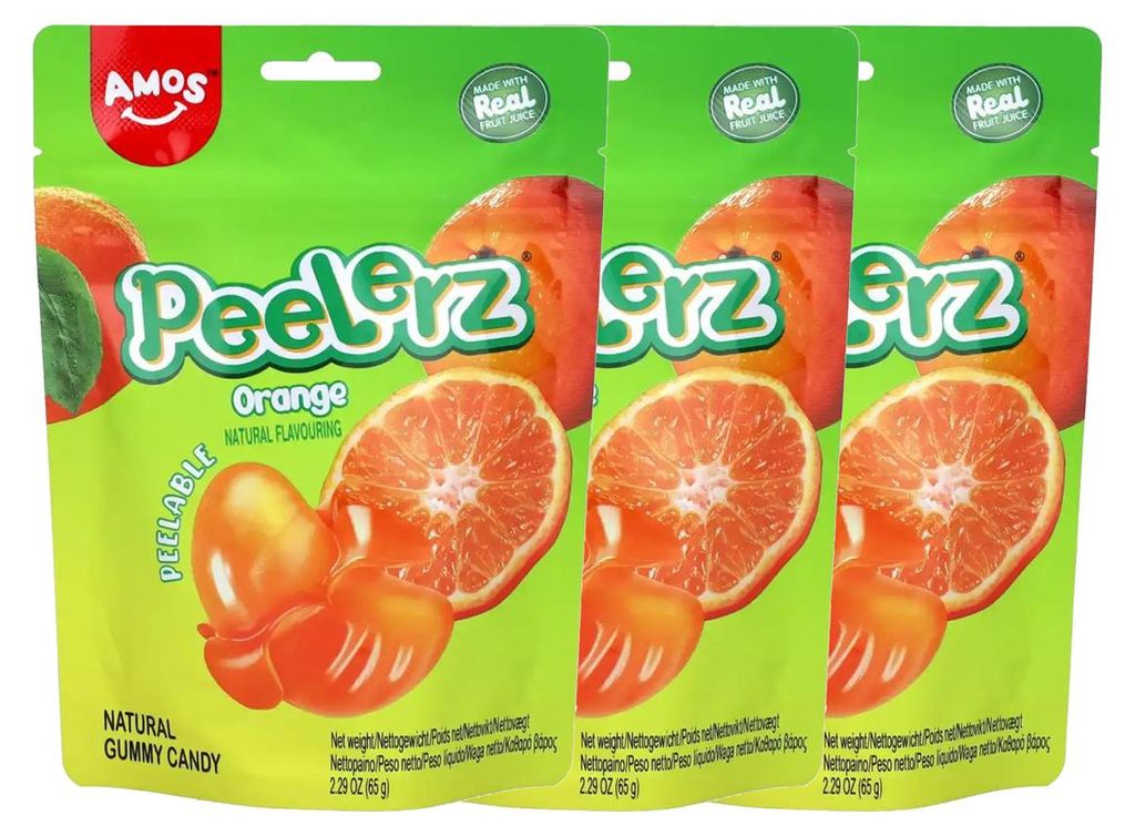 Amos Peelerz Gummies Orange mit einer fruchtigen Füllung Produktbild 