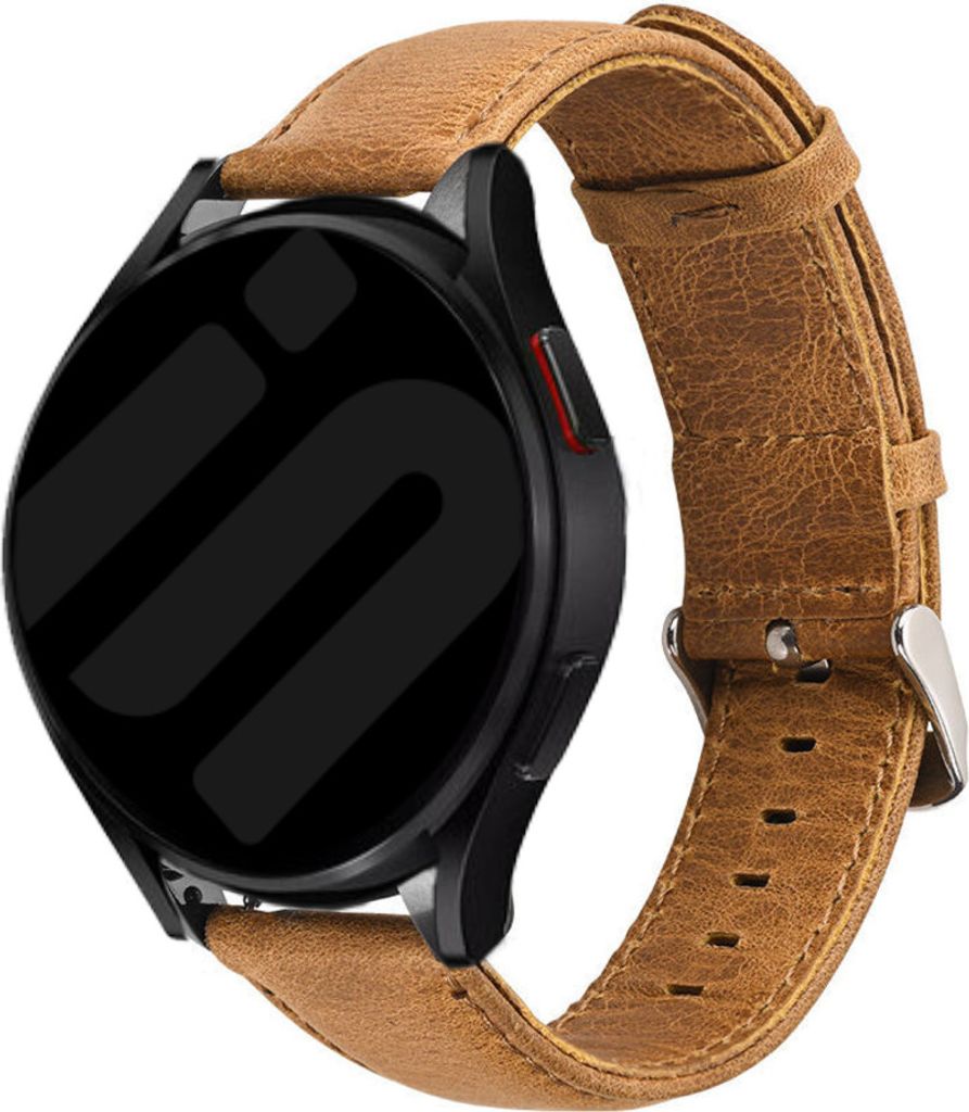 Strap-it Samsung Galaxy Watch 6 Classic 47mm Leder Armband (Braun)