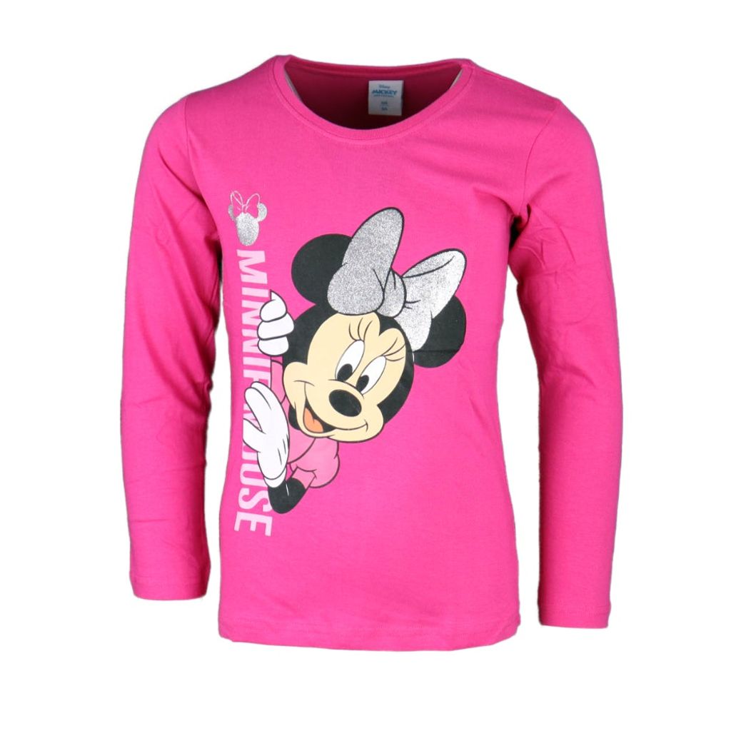 104-140 Shirt Mädchen Minnie kurzarm Pulli rosa weiß Minnie Mouse T-Shirt Gr 