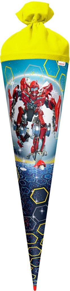 ROTH Schultüte groß Dynamic Robot 70 cm Folieneffekt rund Produktbild 