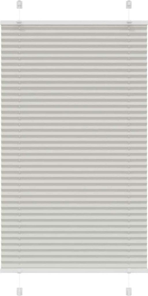 Maison Exclusive - Plissee Hellgrau 75x100 cm Stoffbreite 74,4 cm Polyester