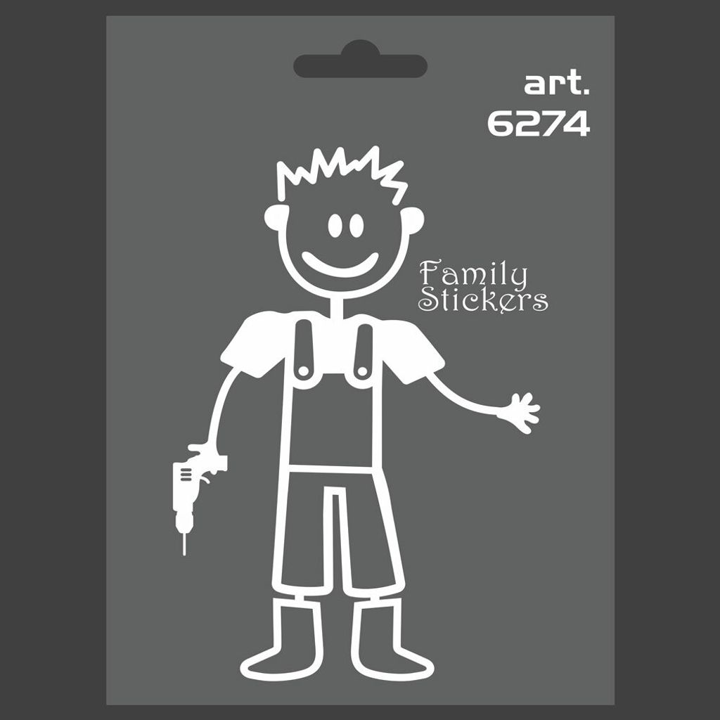 Sticker Aufkleber Family Papa Bohrer