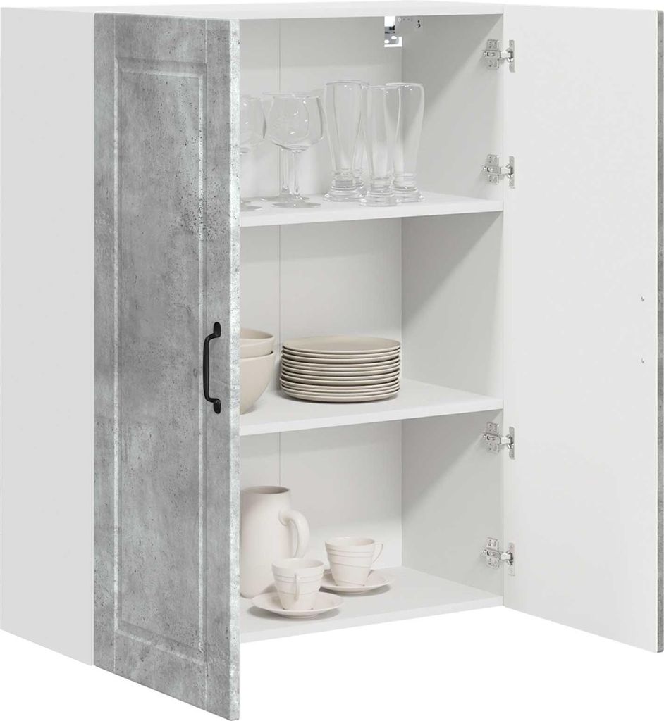 (Robust Möbel) Küchenschrank mit Tür Beton Grau 80 x 31 x 100cm Holzwerkstoff - CL901014 - Küchenschränke