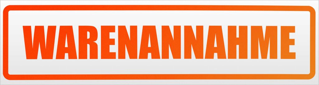 Kiwistar Warenannahme Magnetschild Schild magnetisch - 20cm Neonorange - Magnetfolie für Auto PKW Kfz