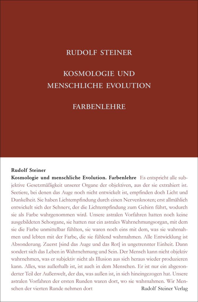 Kosmologie und menschliche Evolution. Farbenlehre
