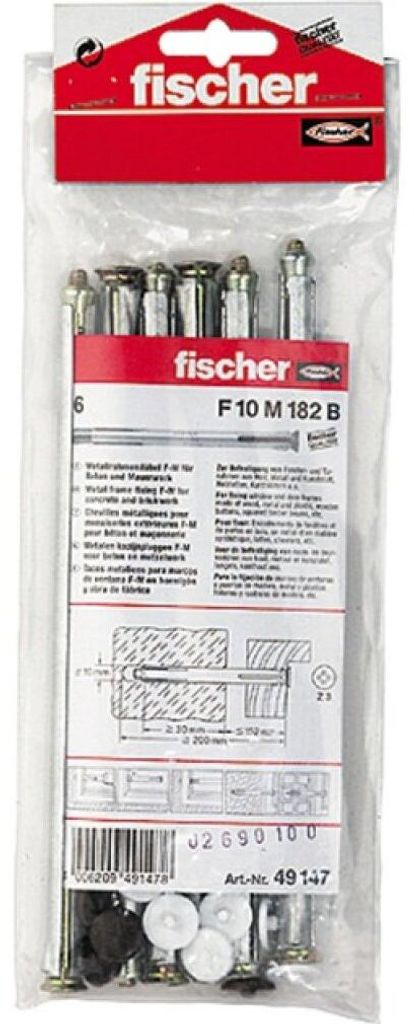 Fischer 6x zátky do okenných rámov F 10 M 182 B bag - 49147 Obrázok produktu 