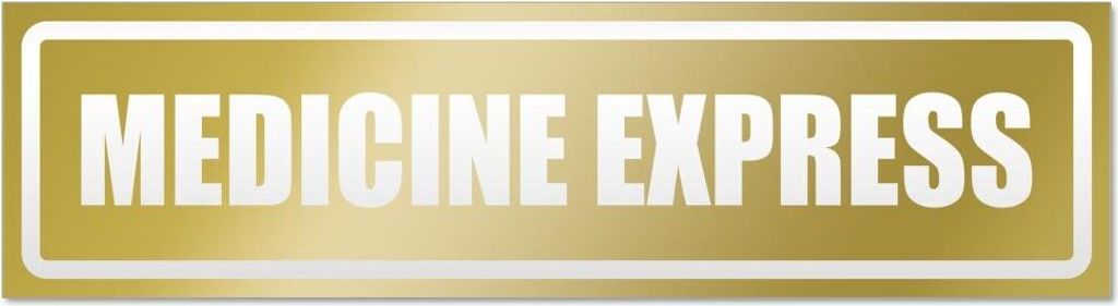 Kiwistar Medicine Express invertiert Magnetschild Schild magnetisch - 60cm Gold - Magnetfolie für Auto PKW Kfz