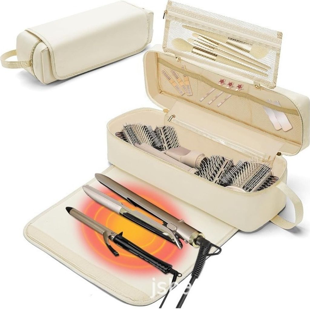 INF Reise-Glätteisen-Tasche, hitzebeständiger Haarflegegeräte-Organizer