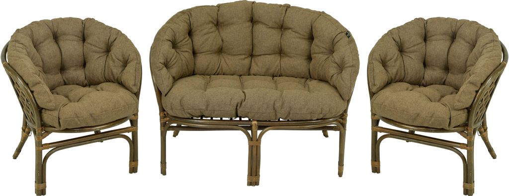 AMPO Cuscino imbottito per gruppo in rattan Set di mobili Immagine del prodotto 