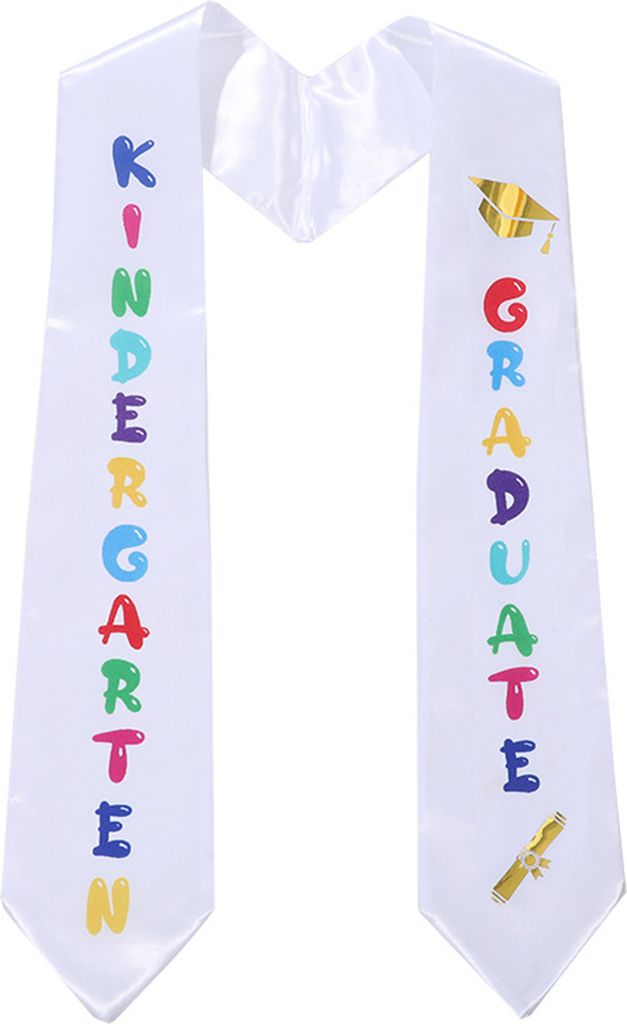 Abschluss Schultergurt Brief Design Dekorative Kinder Abschlusssaison Feier Etikette Gurt Party Dekor Dekor-Weiß