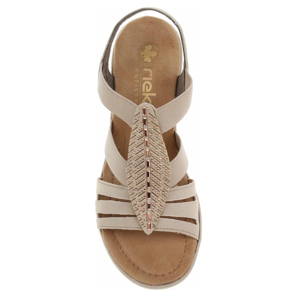 Rieker Damen Klassische Sandalen 67526-62 Farbe: Beige Produktbild 5