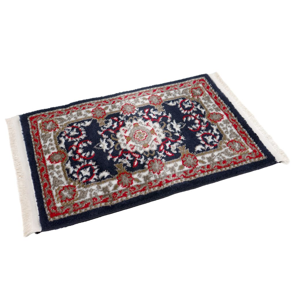 Orientteppich 60 x 40 cm in blau für Auto/KFZ mit Fransen von PETEX