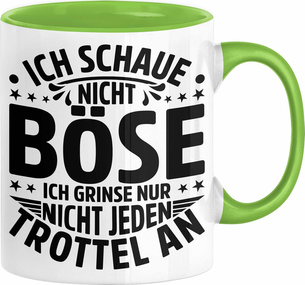 Lustiger Spruch Tasse Humor Sarkasmus Ich Schaue Nicht Böse Produktbild 
