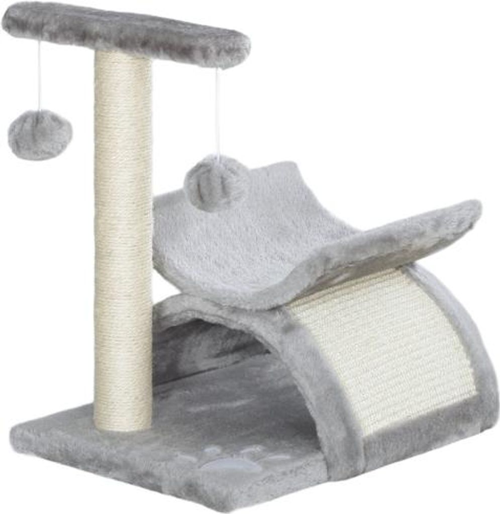 Katzenkratzbaum Braun 40x30x43cm Kleiner Spielbaum Kratzstamm Mit Spielball