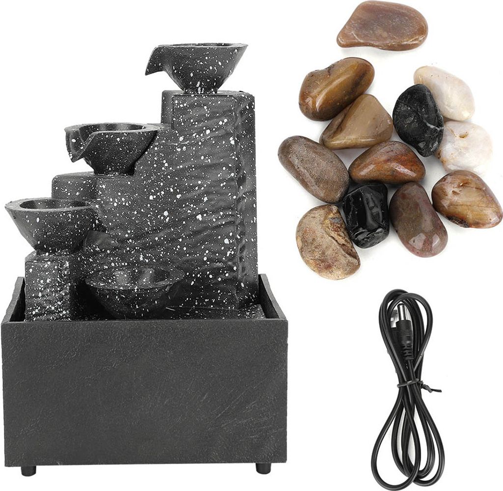 Desktop USB Wasser Brunnen Ornament Handwerk für Indoor Hause Büro Tisch Dekoration