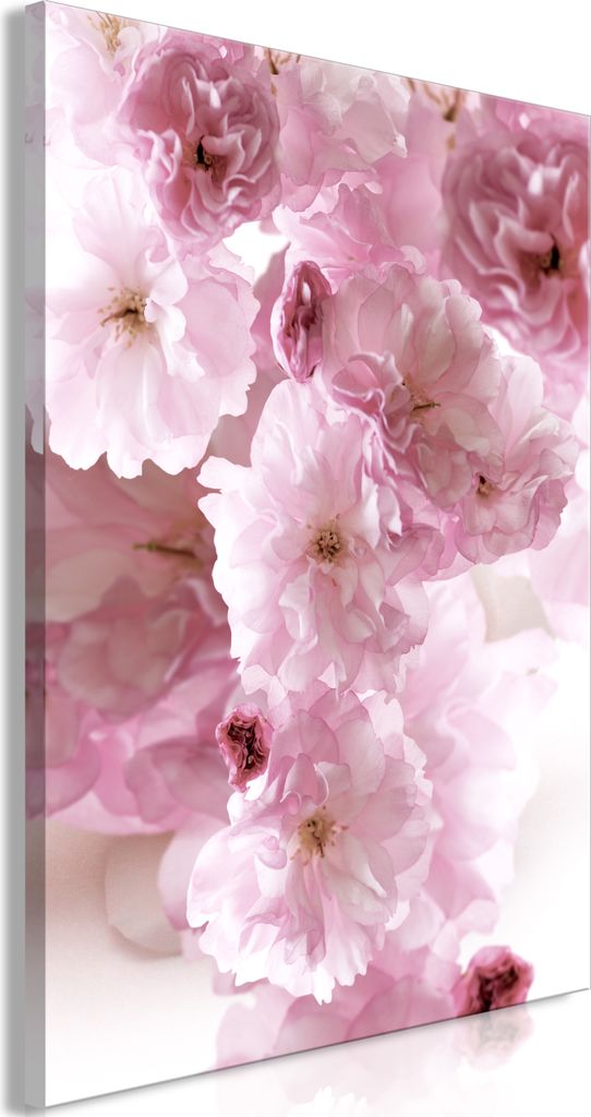 Italienischer Leinwand Leinwandbild - Flowery Glamour (1-part) - Flower Petals in Shades of Pink 20x30 cm Blumen b-C-0401-b-a
