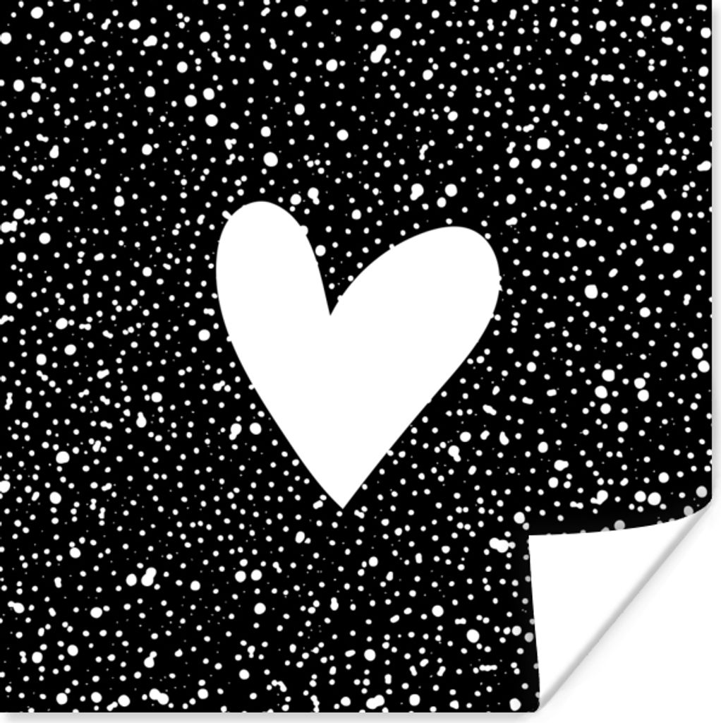 MuchoWow Poster Design - Liebe - Herz 100x100 cm - Babyzimmer