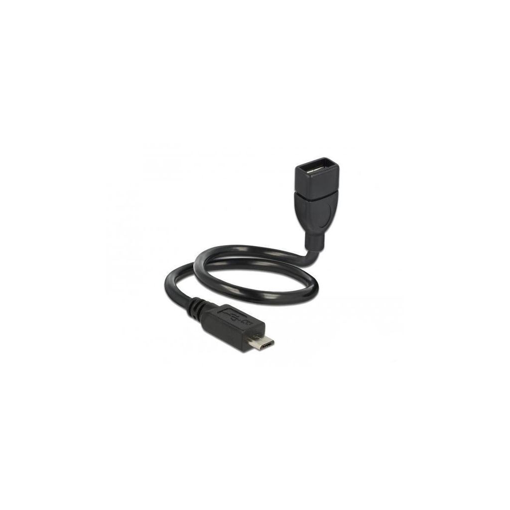Delock Kabel USB2.0 Micro-B Stecker -> USB2.0 Typ-A Buchse OTG, 0.35m