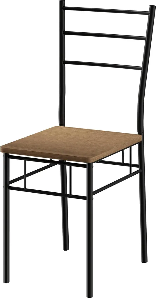 Table à manger et 4 chaises marron design bois pour petit espace