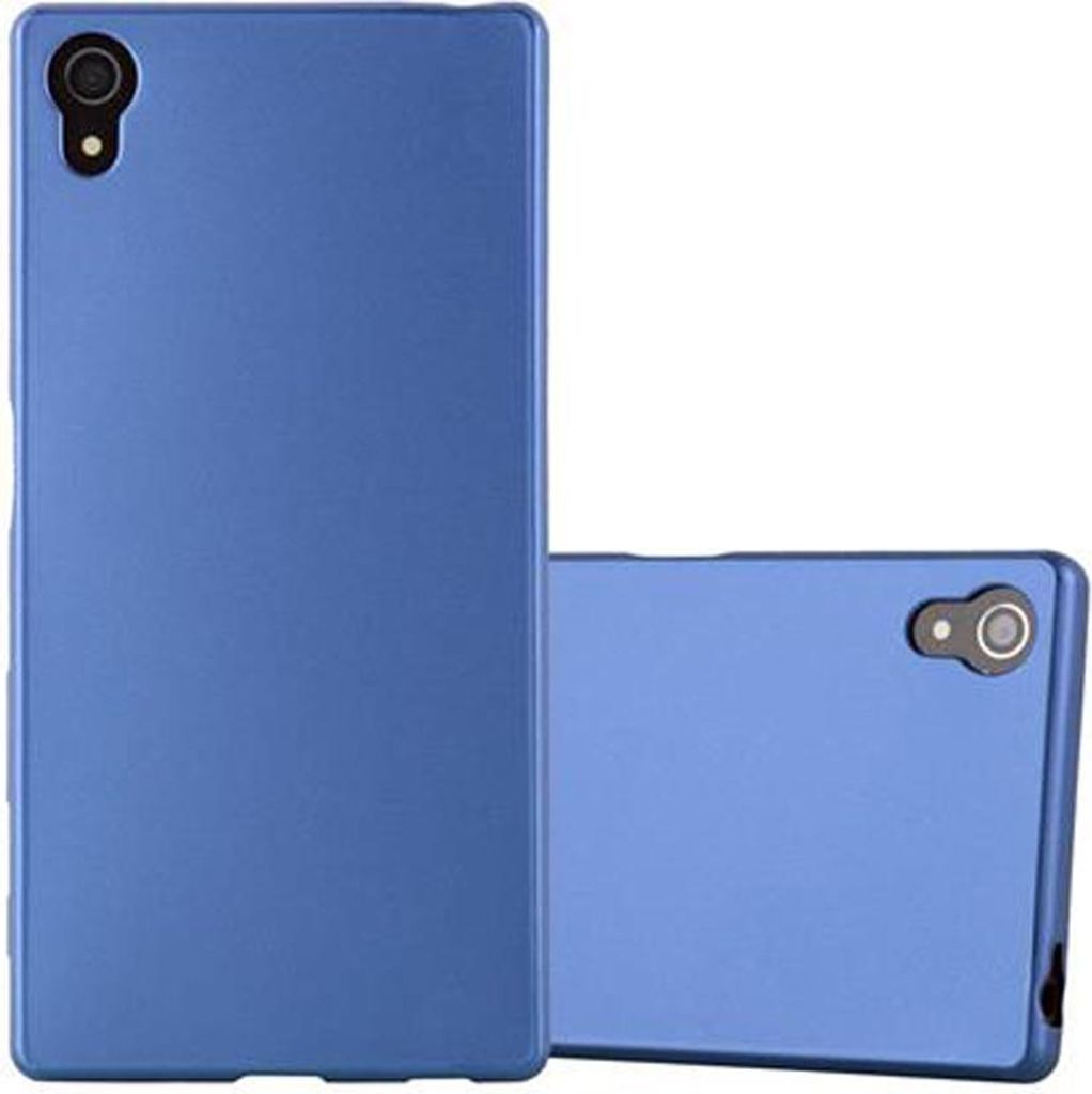Cadorabo Schutzhülle für Sony Xperia Z5 Hülle in Blau Handyhülle TPU Silikon Etui Cover Case