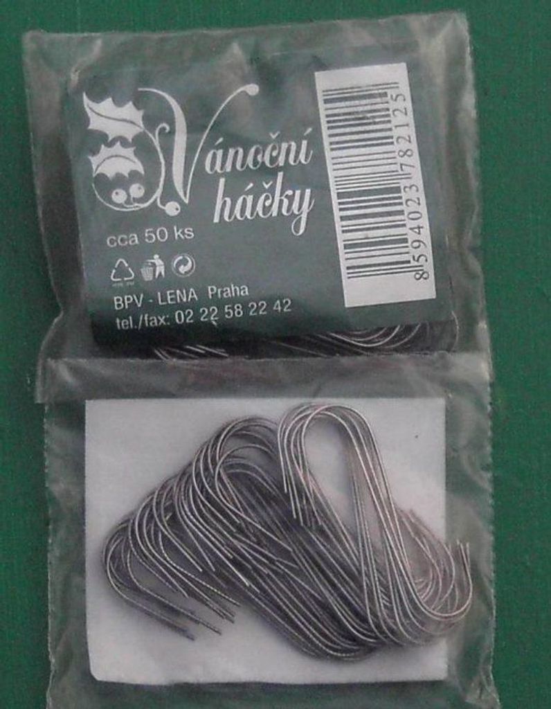 CZ háček-50ks-krátký železný vánoční /100/ Produktbild 