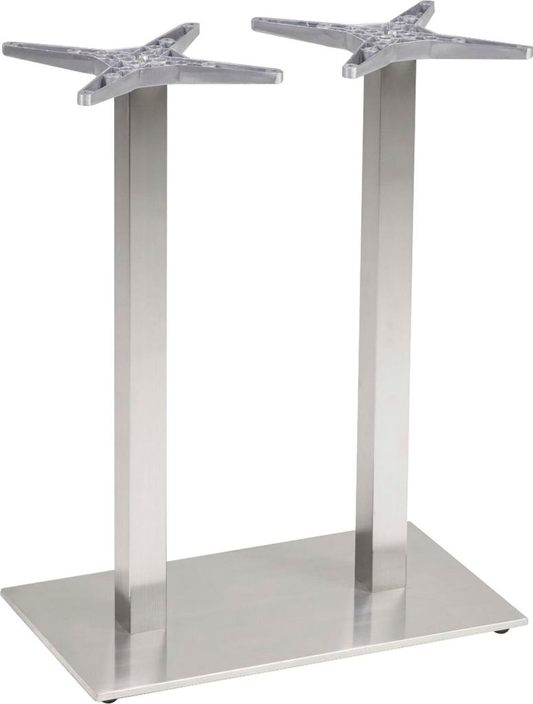Plattentischgestell Salzach-2-Bar Tischgestell Höhe 1100 mm Edelstahl satiniert