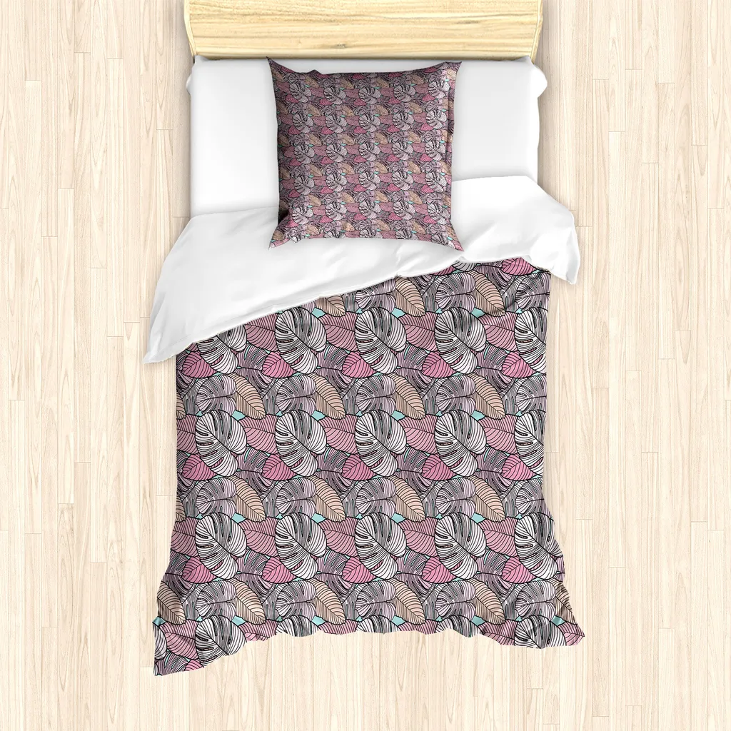 Set Letto Singolo Foglie Tropicali 135x200 - Antiacaro Lavabile ABAKUHAUS