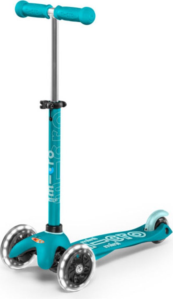 micro Scooter | mini micro deluxe LED aqua