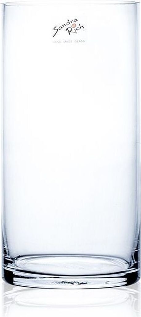 6er Set Glasvasen Dekogläser CYLI COLD CUT Zylinder H. 20cm Produktbild 