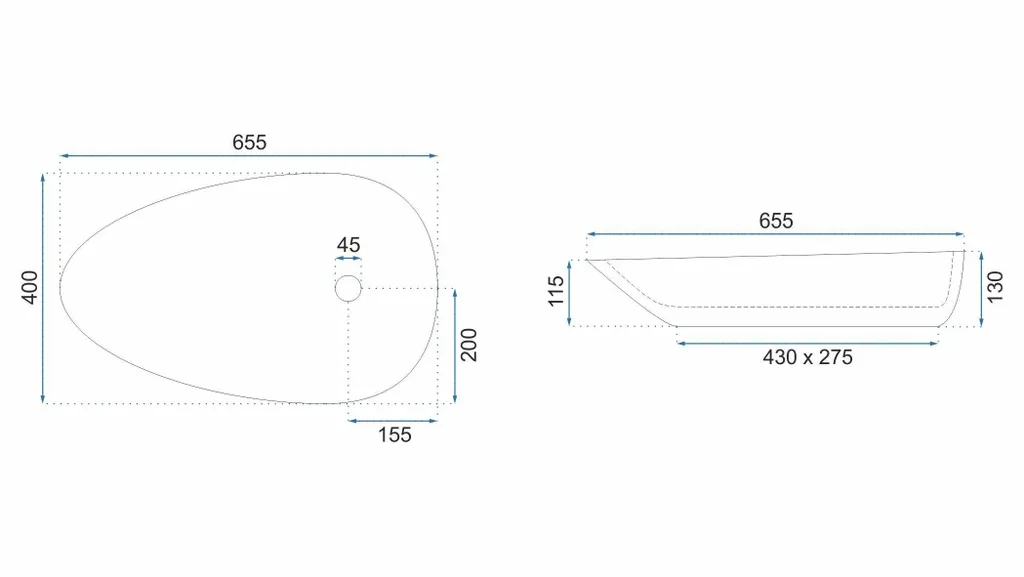 Lavabo Appoggio 65cm Rea Greta Bianco: Resistente e Facile da Pulire - 8