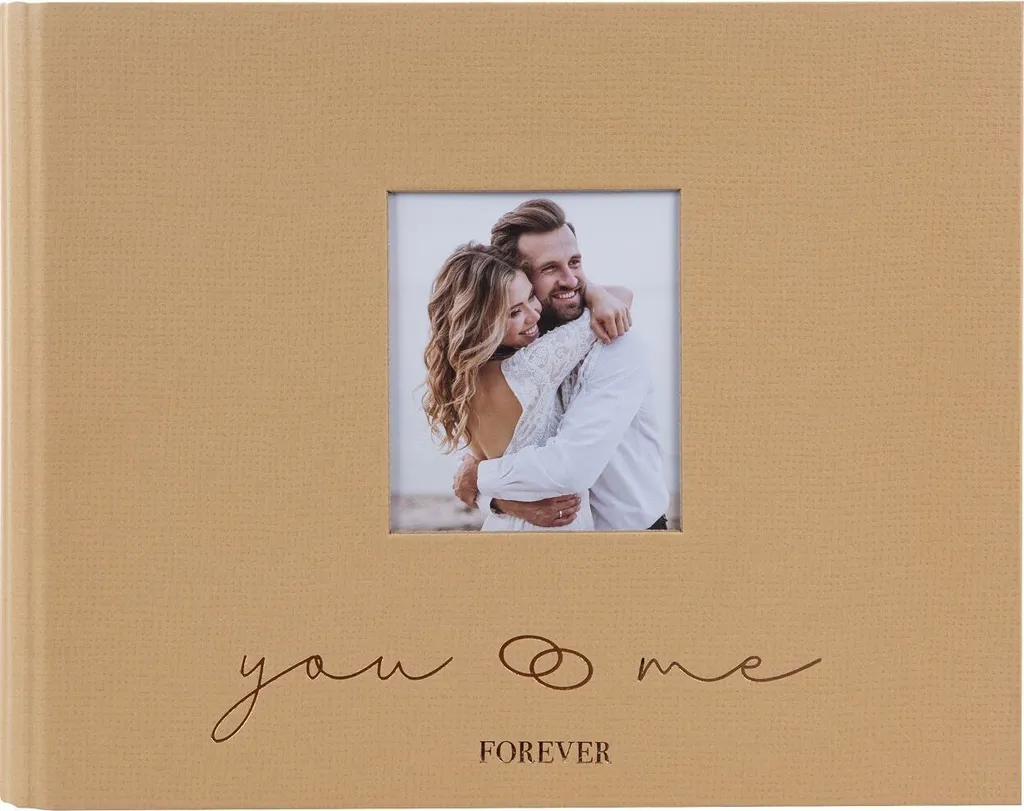 Livre d'or Forever Brun 25x20 cm Goldbook - 100 Pages Blanches Chic