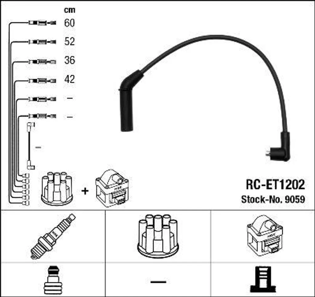 Analisi Kit Cavi NGK 9059 per Toyota Corolla OE 90919-22168