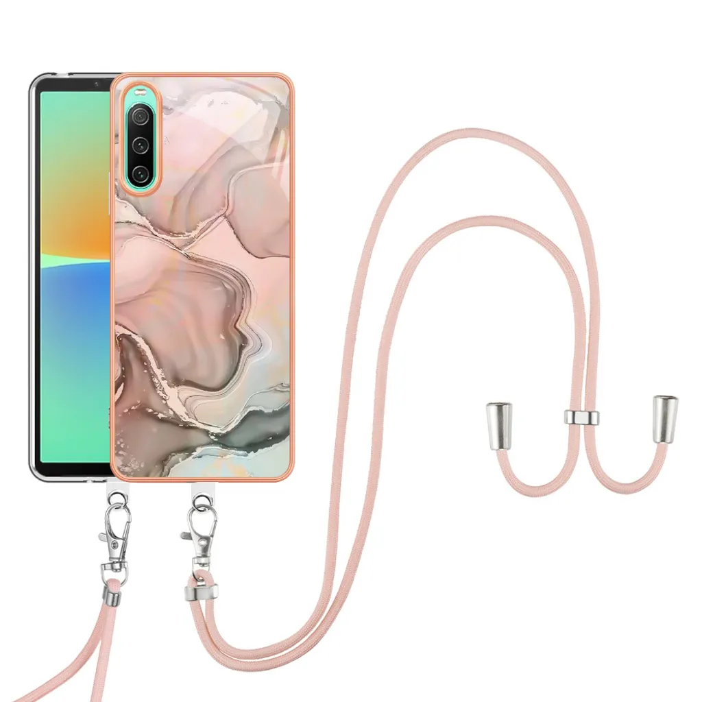 Custodia Sony Xperia 10 IV con Cinturino: Cover TPU Fantasia Crème