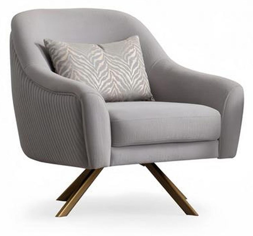 Wohnzimmer Set Sofa 3 sitzer Couchtisch Sessel Beige Gold Edelstahl