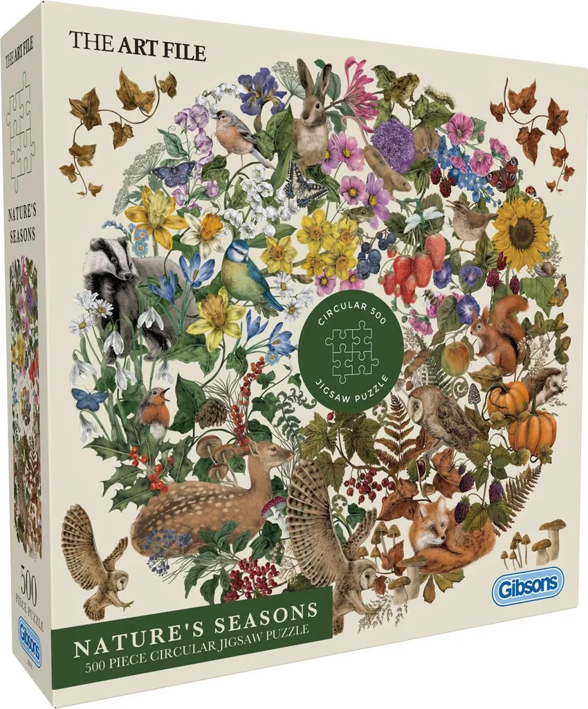 Puzzle 500 pièces adulte Gibson Nature's Seasons - Pièces robustes pro