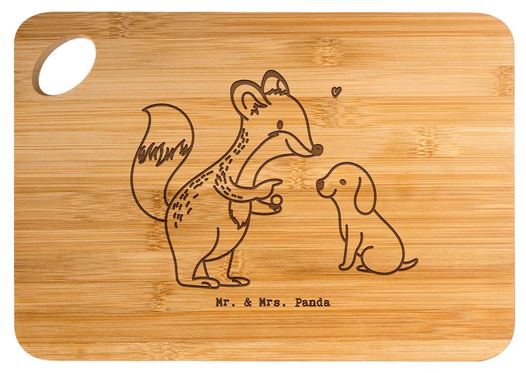Mr. & Mrs. Panda Holzbrett Fuchs Hundetraining - Transparent - Geschenk, Hundeprüfung, Schneidebrett, Schneidbrett Küche, Hundeschule, Welpenschu...