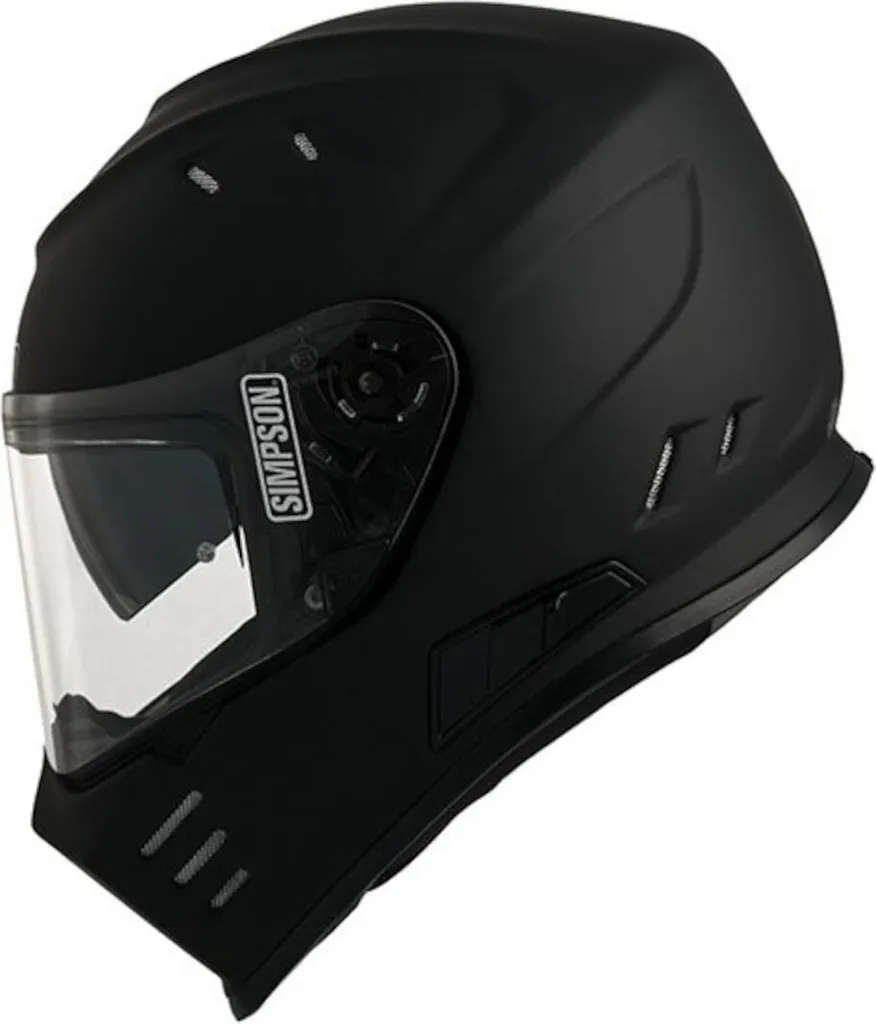 Simpson Venom Solid 06 Casque Noir Mat Taille 63(2XL) - Écran Pare-soleil - 4
