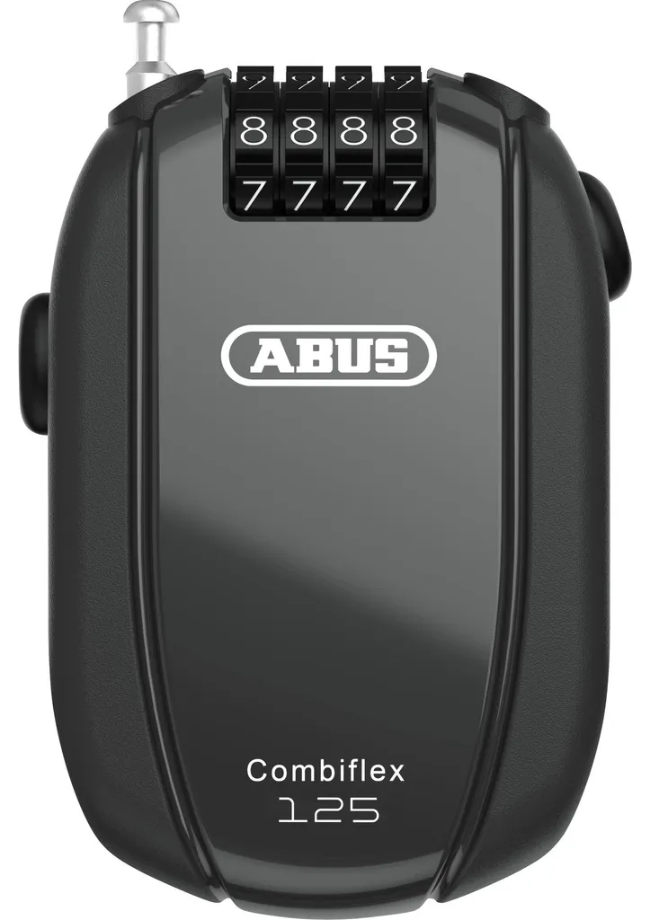 ABUS Combiflex Trip 125 Antivol à Câble Rétractable 125 cm Noir