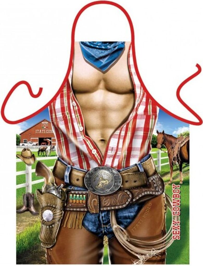 Grill u. Küchenschürze - Sexy Cowboy