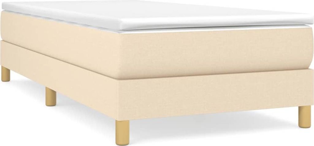 vidaXL Boxspringbettgestell Creme 90x200 cm Stoff Produktbild 