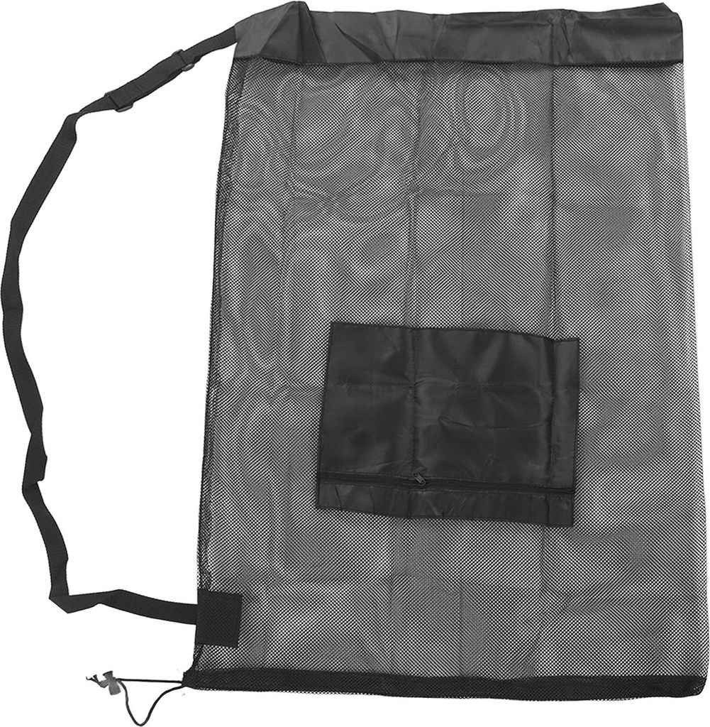 Mesh-Balltasche, großes Fassungsvermögen, Kordelzug, Aufbewahrung von Sportgeräten, mit Schultergurt für Basketball, Volleyball, Baseball, S