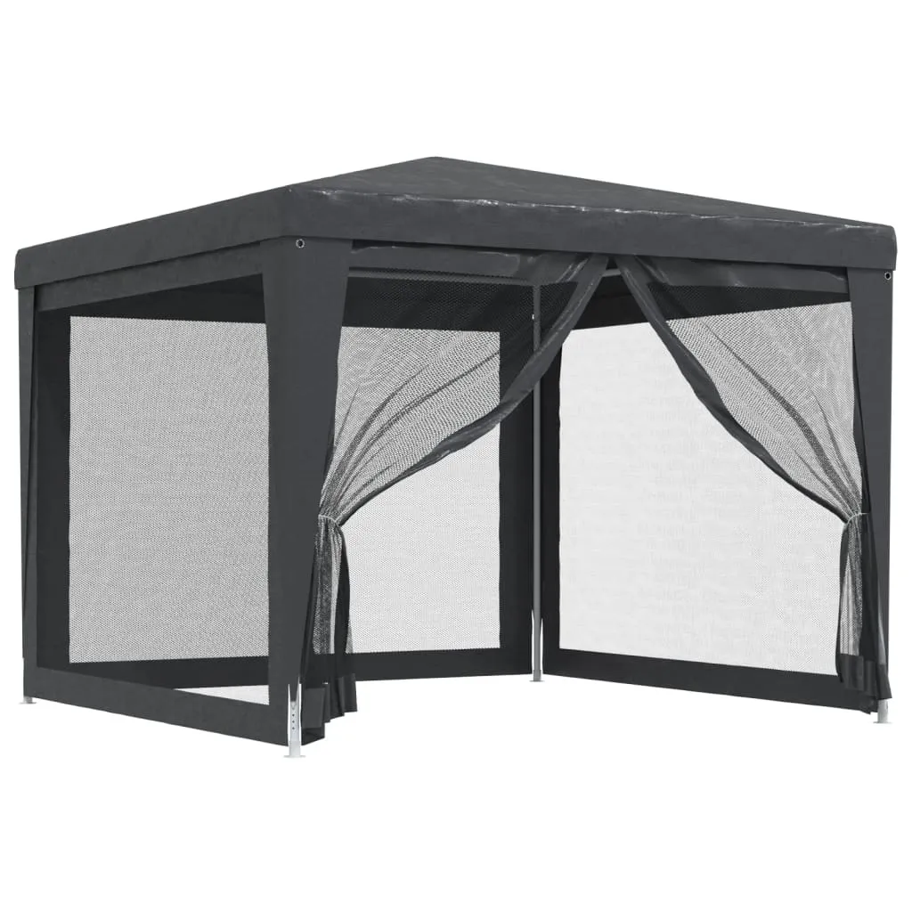 Tenda da Sole 3x3 Antracite HDPE - Gazebo Design con Pareti a Rete