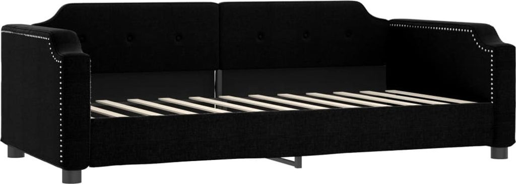 Tagesbett Schwarz 90x200 cm Stoff