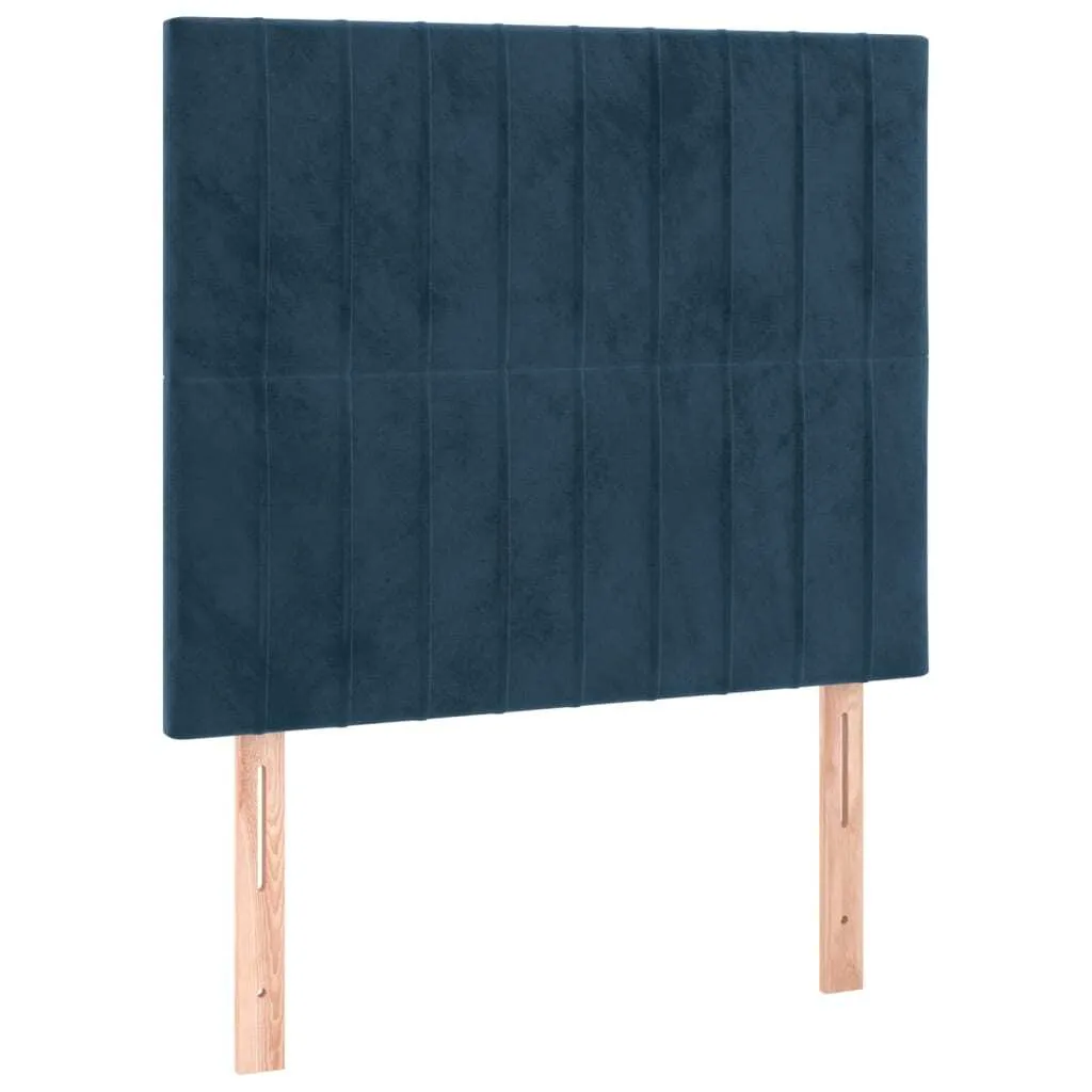 SYFAX™ Testiera Blu Scuro 100x5x118/128 cm Velluto