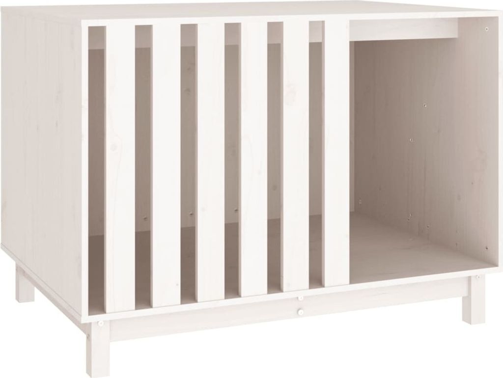vidaXL Buda dla psa biała 100x70x72 cm lite drewno sosnowe Zdjęcie produktu 