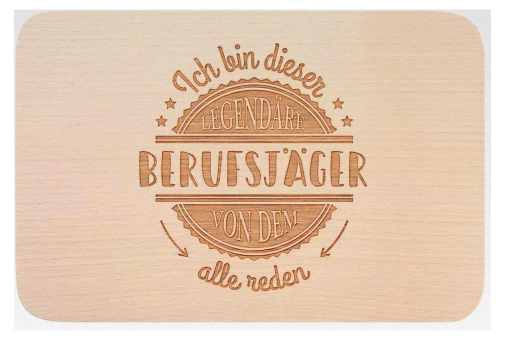 Frühstücksbrettchen, legendärer Berufsjäger, Holzbrett