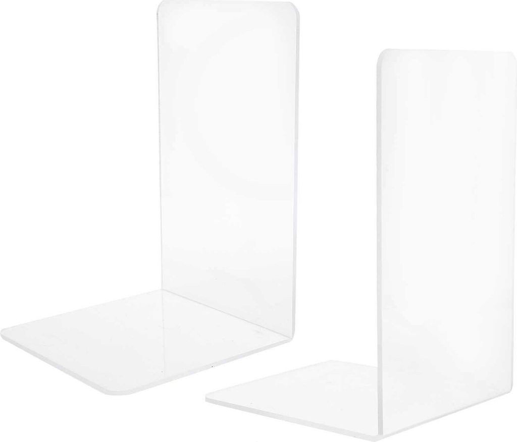 Acryl Buchstützen, transparent, stable pour Bücherregal, Image du produit 